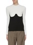 Main View - Click To Enlarge - CHRISTOPHER ESBER - Bustier colourblock rib knit top