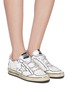 Figure View - Click To Enlarge - GOLDEN GOOSE - Slogan print midsole leather sneakers