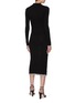 Back View - Click To Enlarge - CHRISTOPHER ESBER - Double button front rib knit long sleeve midi dress