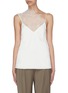 Main View - Click To Enlarge - CHRISTOPHER ESBER - Lace drape neck panel camisole top