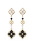 Main View - Click To Enlarge - BUCCELLATI - Opera' onyx Mother of Pearl yellow gold drop earrings