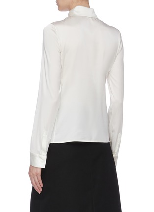 Back View - Click To Enlarge - DION LEE - Mulberry silk satin shirt