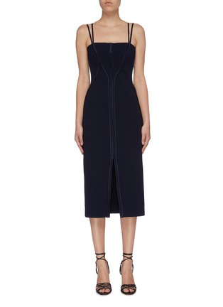 Main View - Click To Enlarge - DION LEE - 'Annex' strappy crepe bustier dress