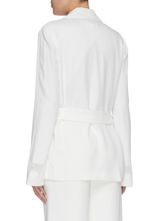 Back View - Click To Enlarge - DION LEE - 'Float' D-ring belted twill wrap jacket