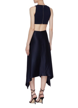 Back View - Click To Enlarge - DION LEE - 'Transfer Suspend' cutout waist crepe sleeveless dress