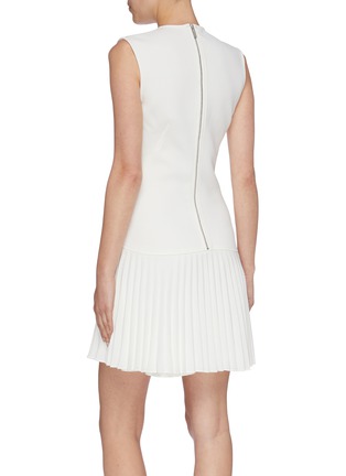 Back View - Click To Enlarge - DION LEE - 'Annex' pleated hem sleeveless crepe mini dress