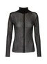 Main View - Click To Enlarge - DION LEE - 'Outline Skivvy' sheer rib knit turtleneck top