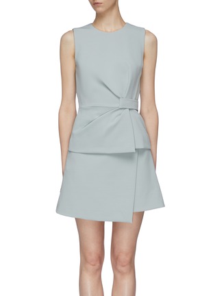 Main View - Click To Enlarge - DION LEE - Asymmetric gathered tab sleeveless top