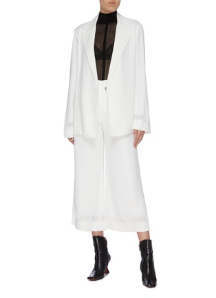 Figure View - Click To Enlarge - DION LEE - 'Float' twill culottes