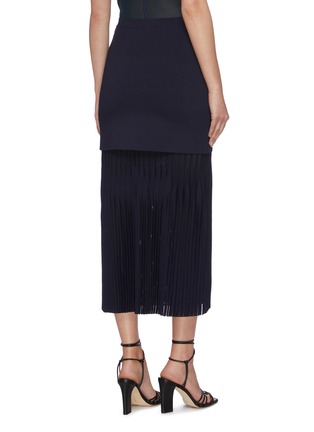 Back View - Click To Enlarge - DION LEE - 'Lustrate' layered pleated hem knit skirt