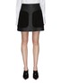 Main View - Click To Enlarge - DION LEE - 'Encased' suede patch pocket leather mini skirt