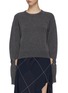 Main View - Click To Enlarge - DION LEE - Knot cutout sleeve wool-cashmere sweater