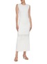Figure View - Click To Enlarge - DION LEE - 'Lustrate' layered pleated hem knit sleeveless dress