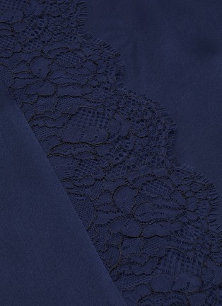 Detail View - Click To Enlarge - DION LEE - Lace trim silk satin wrap dress