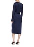 Back View - Click To Enlarge - DION LEE - Lace trim silk satin wrap dress