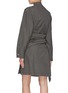 Back View - Click To Enlarge - ACNE STUDIOS - Pleated drape side high neck shirt dress
