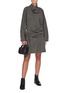 Figure View - Click To Enlarge - ACNE STUDIOS - Pleated drape side high neck shirt dress