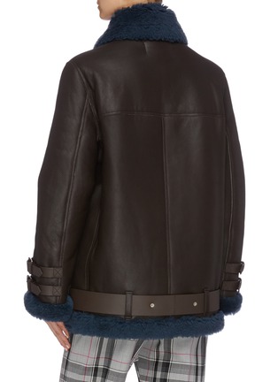 Back View - Click To Enlarge - ACNE STUDIOS - Oversized shearling aviator jacket