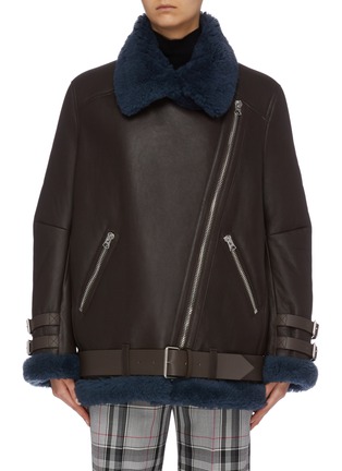 Main View - Click To Enlarge - ACNE STUDIOS - Oversized shearling aviator jacket