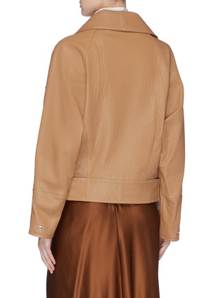 Back View - Click To Enlarge - ACNE STUDIOS - Button shawl collar leather jacket