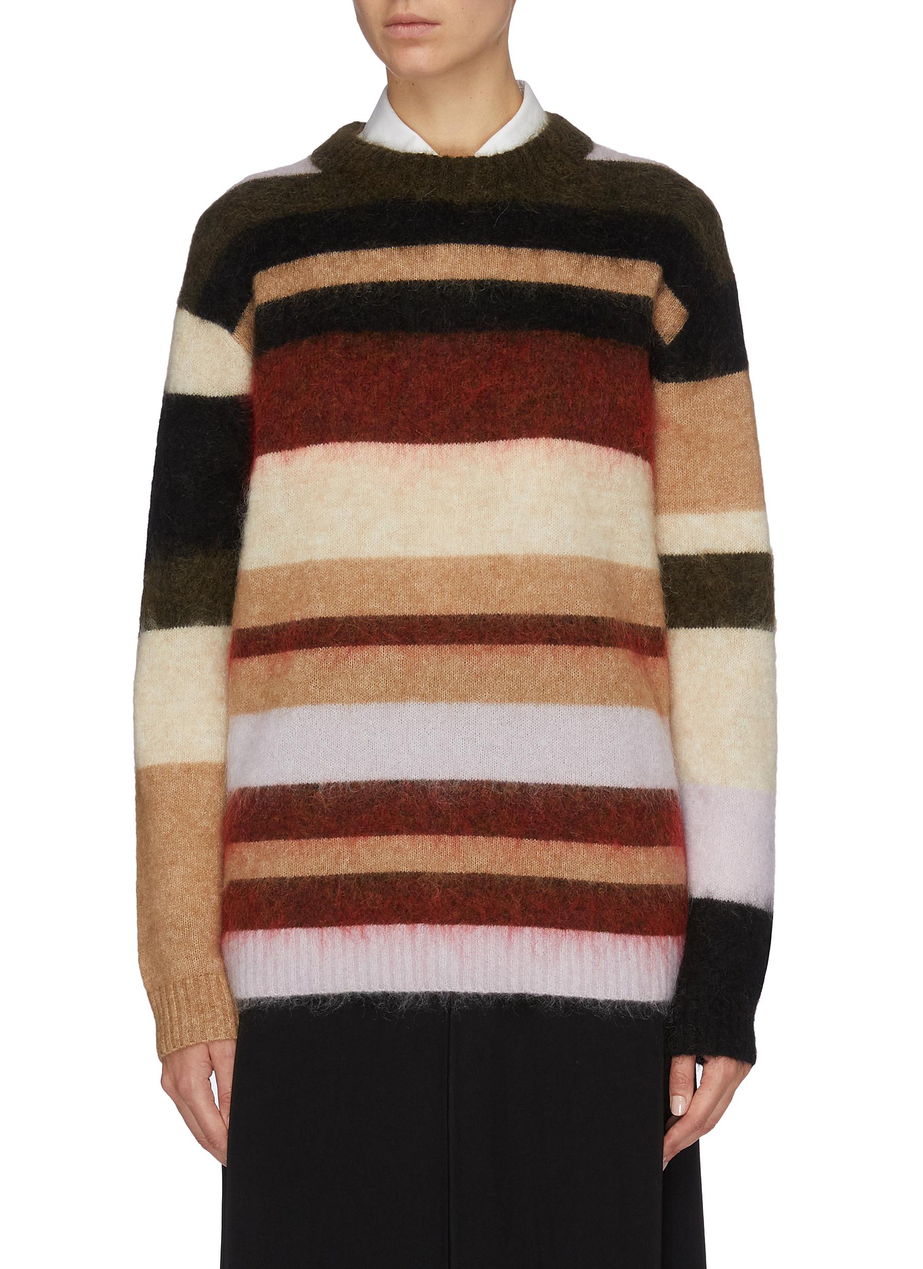 Colourblock stripe oversized sweater by Acne Studios | Coshio Online Shop