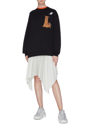Figure View - Click To Enlarge - ACNE STUDIOS - Animal embroidered oversized sweatshirt