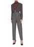 Figure View - Click To Enlarge - ACNE STUDIOS - Padded shoulder cropped blazer