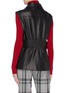 Back View - Click To Enlarge - ACNE STUDIOS - Patch pocket shirred waist leather gilet