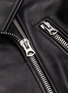  - ACNE STUDIOS - Belted lace-up eyelet embellished leather biker jacket