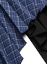 Detail View - Click To Enlarge - ACNE STUDIOS - 'Ilsie' contrast grid back pleated handkerchief skirt