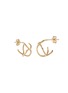 Main View - Click To Enlarge - SARAH & SEBASTIAN - 'Kintsugi' abstract 10k yellow gold hoop earrings