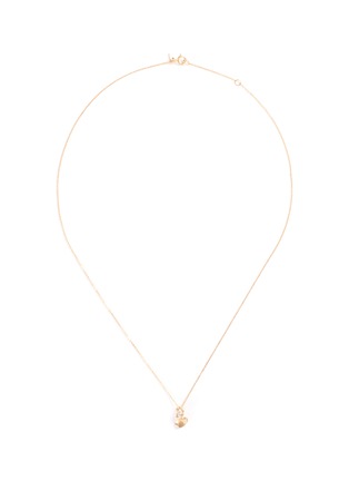 Main View - Click To Enlarge - SARAH & SEBASTIAN - 'Hip' diamond pendant 10k yellow gold necklace