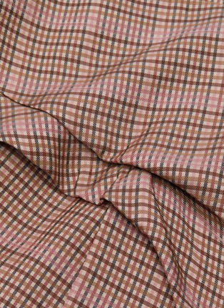 Detail View - Click To Enlarge - FFIXXED STUDIOS - Gathered check plaid asymmetric skirt
