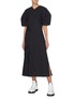 Figure View - Click To Enlarge - FFIXXED STUDIOS - Graphic embroidered puff sleeve dress
