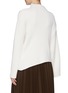 Back View - Click To Enlarge - FFIXXED STUDIOS - Asymmetric sleeve wool rib knit turtleneck sweater