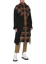 Figure View - Click To Enlarge - FFIXXED STUDIOS - Belted check plaid layered trench coat