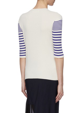 Back View - Click To Enlarge - ENFÖLD - Stripe front rib knit top