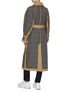 Back View - Click To Enlarge - ENFÖLD - Reversible belted houndstooth check plaid panel trench coat