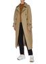 Figure View - Click To Enlarge - ENFÖLD - Reversible belted houndstooth check plaid panel trench coat
