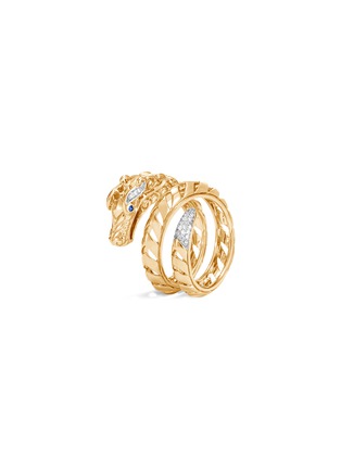 Main View - Click To Enlarge - JOHN HARDY - Legends Naga diamond sapphire 18k gold ring