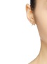 Front View - Click To Enlarge - SARAH & SEBASTIAN - 'Kintsugi' abstract diamond 10k yellow gold earring set
