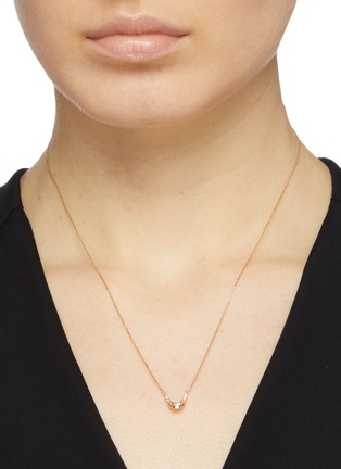 Figure View - Click To Enlarge - SARAH & SEBASTIAN - 'Mandible' diamond 10k yellow gold pendant necklace