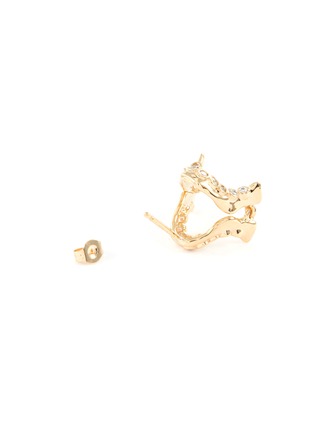 Detail View - Click To Enlarge - SARAH & SEBASTIAN - 'Chatter Box' diamond 10k yellow gold single drop earring