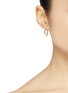 Figure View - Click To Enlarge - SARAH & SEBASTIAN - 'Chatter Box' diamond 10k yellow gold single drop earring