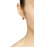 Figure View - Click To Enlarge - SARAH & SEBASTIAN - 'Profile Chasm' diamond 10k yellow gold drop earrings