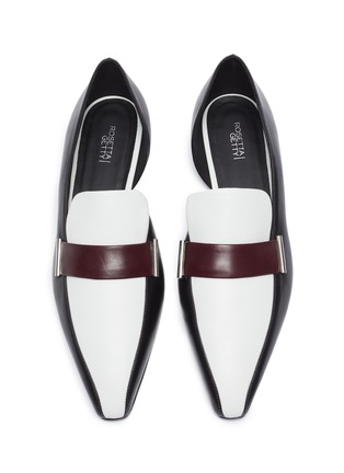 Detail View - Click To Enlarge - ROSETTA GETTY - Colourblock leather d'Orsay loafers