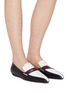 Figure View - Click To Enlarge - ROSETTA GETTY - Colourblock leather d'Orsay loafers