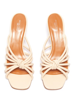 Detail View - Click To Enlarge - ROSETTA GETTY - Knotted strappy band leather sandals