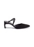 Main View - Click To Enlarge - ROSETTA GETTY - Ruched cross strap suede mules