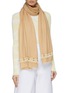 Figure View - Click To Enlarge - JANAVI - Embellished border cashmere-Merino wool scarf